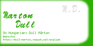 marton dull business card
